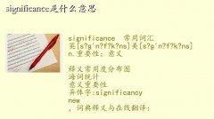 significance,significance是什么意思