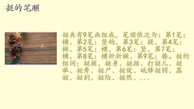 挺的笔顺