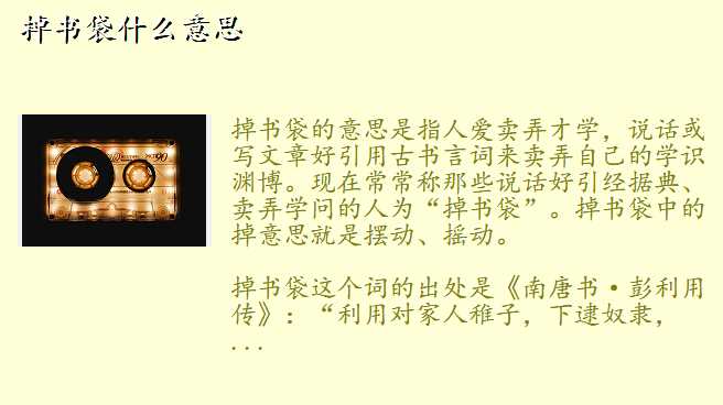 掉书袋什么意思