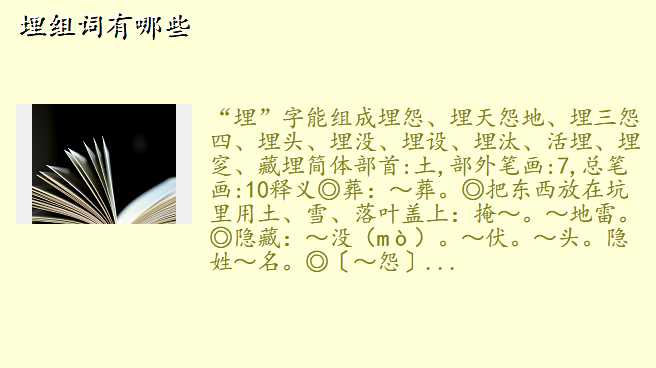 埋组词有哪些
